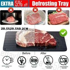 Magic Metal Plate Defrosting Tray Fast Thawing Frozen Meat Defrost Kitchen Black