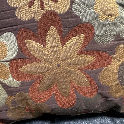 Pier 1 Imports Boho Pillow Browns Reds Yellow Flowers - Picture 7 of 8
