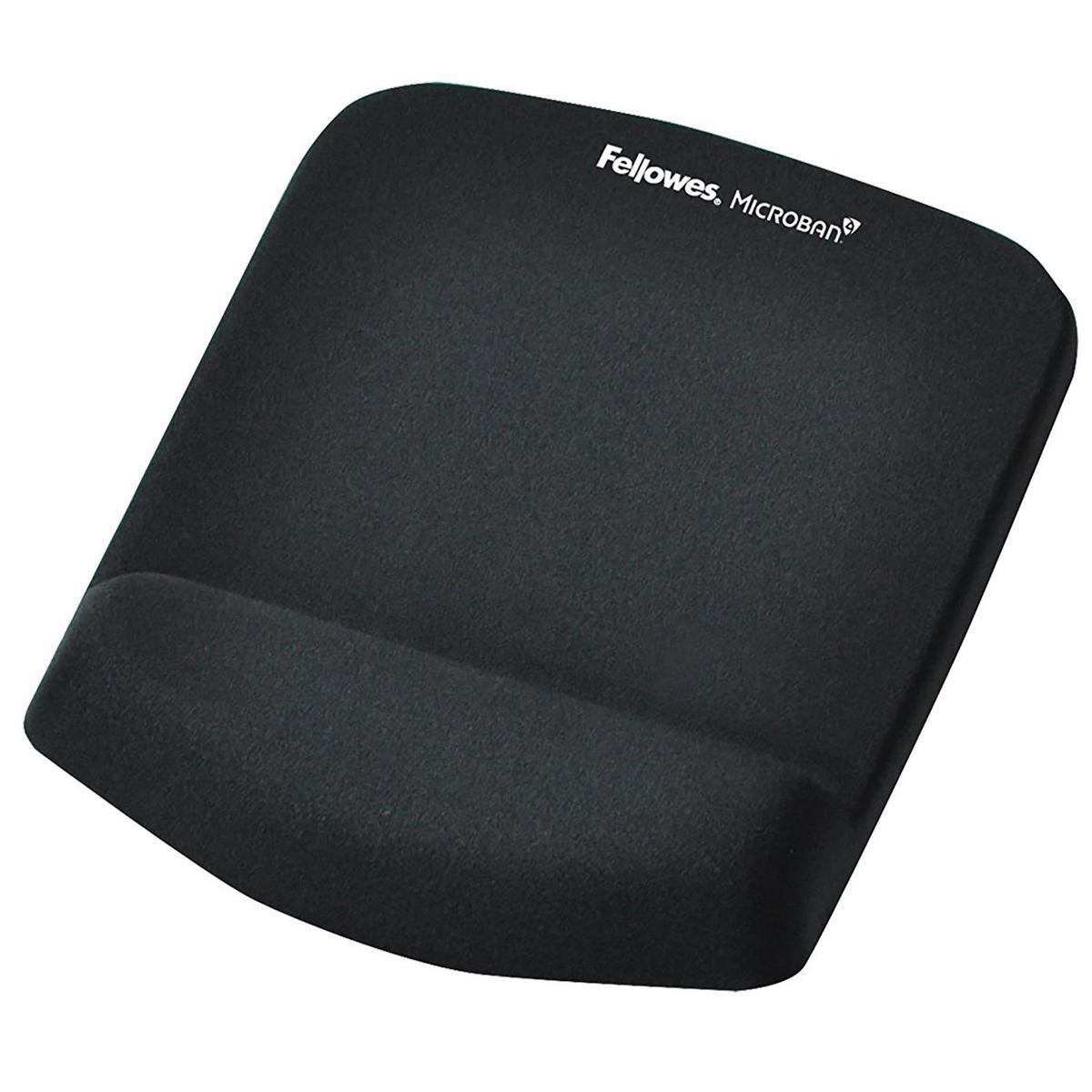 Коврик для мыши/подставка для запястья Fellowes PlushTouch с технологией FoamFusion, черный