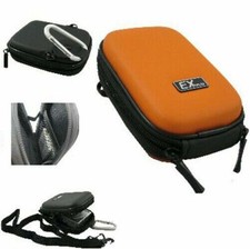 Ex-Pro® Orange Hard Clam Camera Case Sony Cyber-Shot DSC-W200 DSC-W210