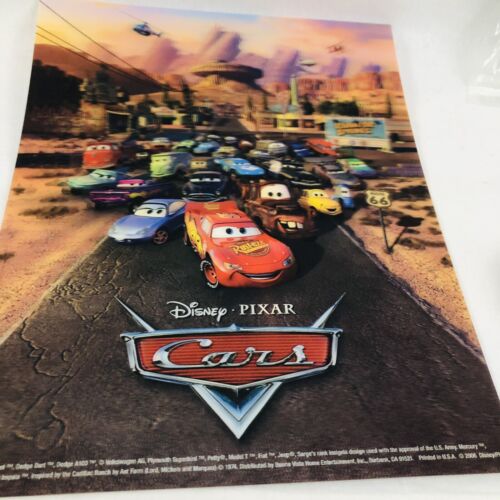 Disney Pixar CARS Movie Plastic Poster Type Hologram 11”x14” 2006 USA - Picture 3 of 4