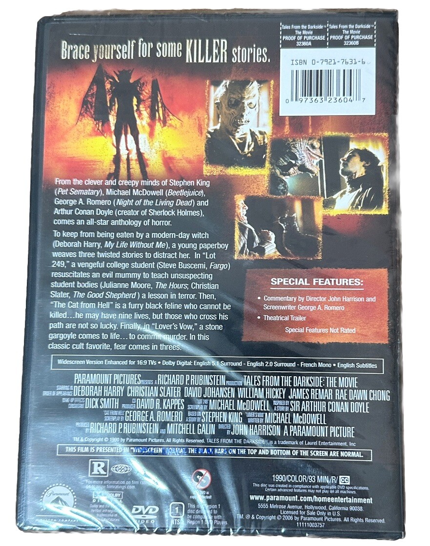 TALES FROM THE DARKSIDE THE MOVIE New Sealed DVD George A Romero