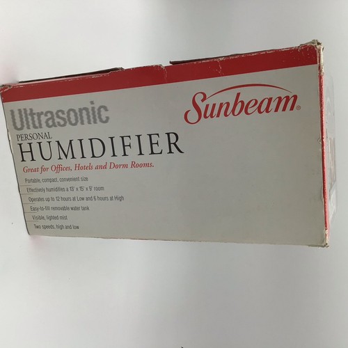 Sunbeam 697 Ultrasonic Personal Humidifier Up To 13 X 15' Room - Picture 4 of 5