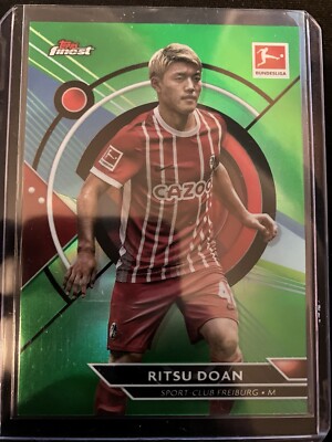 2022-23 Topps Finest Bundesliga Green Refractor /99 Ritsu Doan #58 Rookie RC
