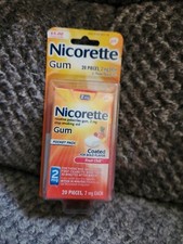 Nicorette Gum 2mg Fruit Chill 20 Pieces Pocket Pack