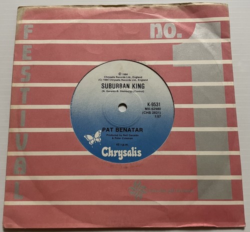 Pat Benatar We Belong Vinyl Record 7” 45 RPM K-9531 Chrysalis 1984 - Picture 18 of 24