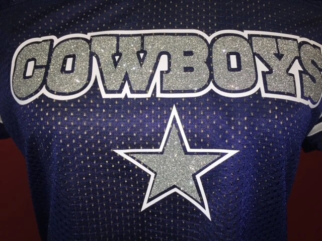 Camiseta de fútbol para mujer Dallas Cowboys brillante Foto 2 de 4