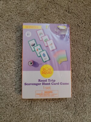 NEW Sun Squad Road Trip Scavenger Hunt Card Game for Travel - 52 Pieces - 1 Set