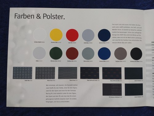 Seat Ibiza Prospekt 05.2003 + Farben & Polster - Picture 3 of 8