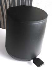 Mülleimer, Kosmetikeimer, 3 Liter, Mülleimer Bad, mit Absenkautomatik, Fußbetäti