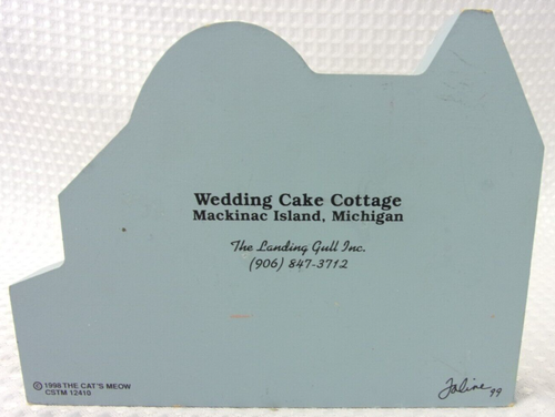 1998 The Cat's Meow Wedding Cake Cottage, Mackinac Island, Michigan signed '99 - Picture 4 of 9