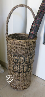 Rattan Korb Schirmständer Deko Maritim Golf Sylt Landhaus Schirm Flur Gaderobe