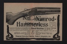 SUHL, Werbung 1903, Nimrod-Gewehr-Fabrik Thieme & Schlegelmilch Nimrod-Hammerles
