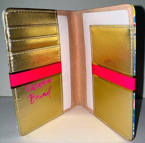 Lilly Pulitzer Leatherette Passport Cover with Card Slots Mermaids Cove NWT - Picture 3 of 6