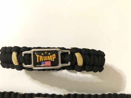 Bracciale Donald TRUMP Bandiera Americana Paracord Bracciale Sopravvivenza 9' - Foto 3 di 4