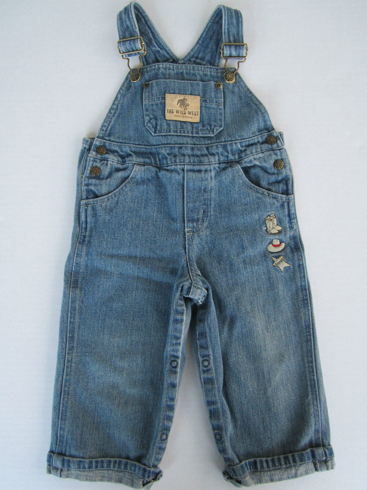 Childs Overall Blue Jeans 18m Rodeo Cowboy Sheriff Denim Kids Farmer ...