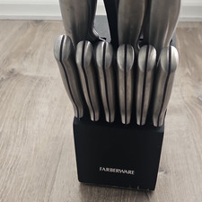 Farberware 13-Slot Knife Block Black Silver W...