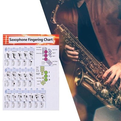 Saxophon Fingertabelle, einfaches beschichtetes Papier Instrumentenzubehör Praxis