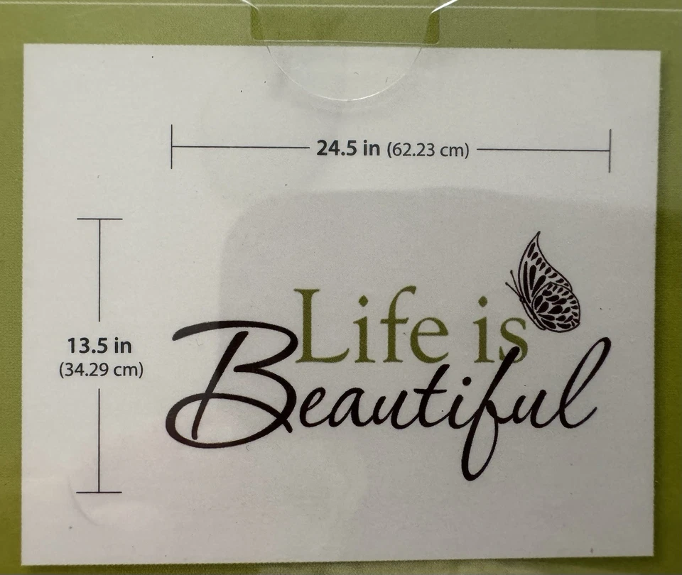 WallPops! Life Is Beautiful настенная наклейка Peel & Stick съемные настенные слова новые - Изображение 4 из 4