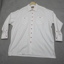 David Andrew Clothiers Thomas Mason Dress Shirt Mens 5XL 36/37 White Red Trim