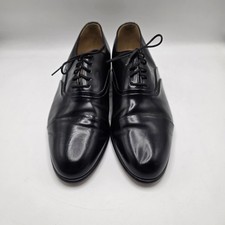 Stacy Adams Oxford Dress Shoes Black Leather Cap Toe Comfort Flex Formal Mens 12