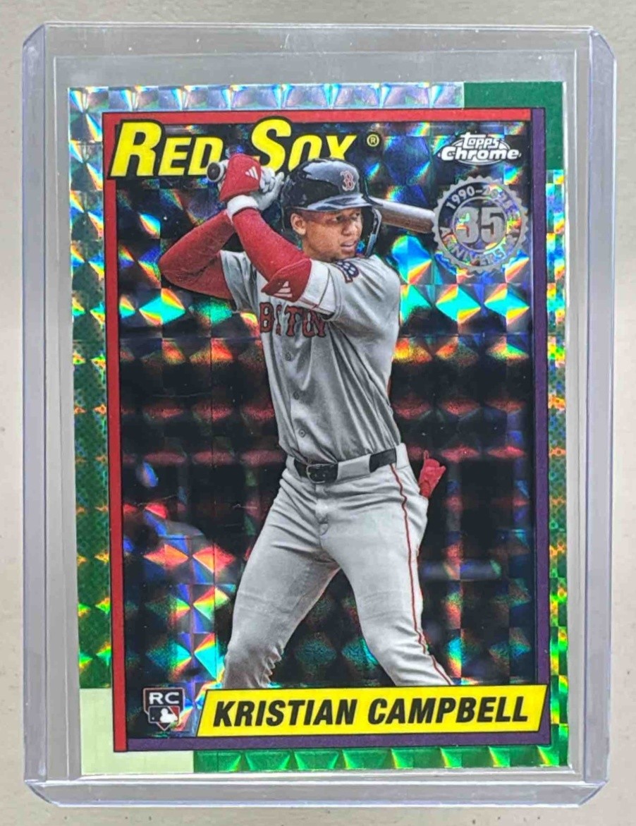 Kristian Campbell 2025 Topps Chrome Update #90CU-19 Geometric Refractor 1990 RC