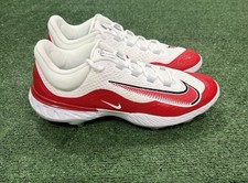 Nike Alpha Huarache Elite 4 Baseball Cleats Red White FN7222-103, Mens 14