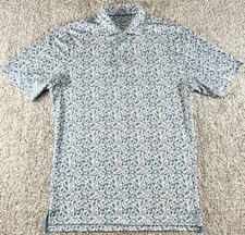 Johnnie-O Featherweight Mens Polo Golf Shirt Cocktails Pattern Size Small