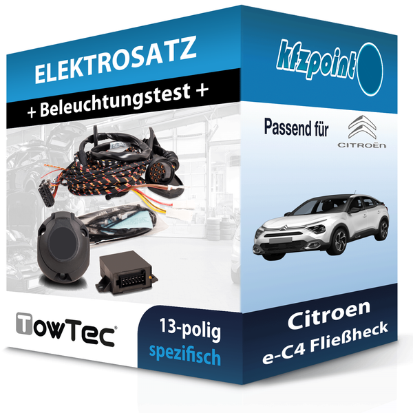 für Citroen E-C4 FließHeck 10.2020- Towtec E-Satz 13Polig Fahrzeugspezifisch NEU-image