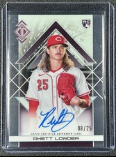 RHETT LOWDER 2025 TOPPS TRANSCENDENT COLL ROOKIE ICONS CHROME AUTO SP 8/25