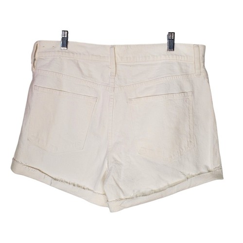 Madewell High Rise Denim Shorts in Tile White Stretch K9351 Size 32 New - Picture 2 of 9