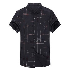 Men's Dress Shirts Formal Business Short Sleeves Slim Fit Non Iron Casual Shirts