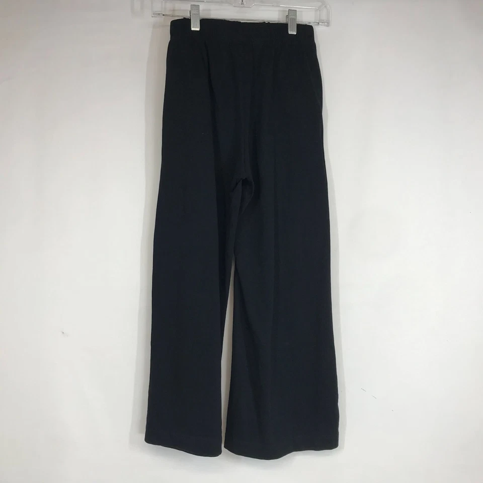 ZARA- GIRLS 11-12 - BLACK ELASTIC WAIST 100% COTTON WIDE LEG PULL-ON PANTS - Image 4 of 4