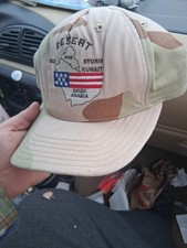 Vintage Bancroft Military Caps Desert Shield Storm Snapback Hat Cap Made in USA