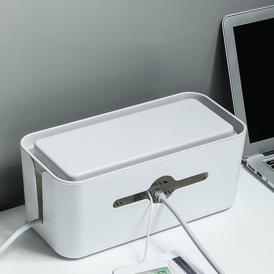 1pc Cable Management Box Socket Case Laden von Cable Box Socket Container (weiß)