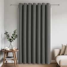 Blackout Patio Sliding Door Curtains 84 Inches Long, Grommet Privacy Room Divide