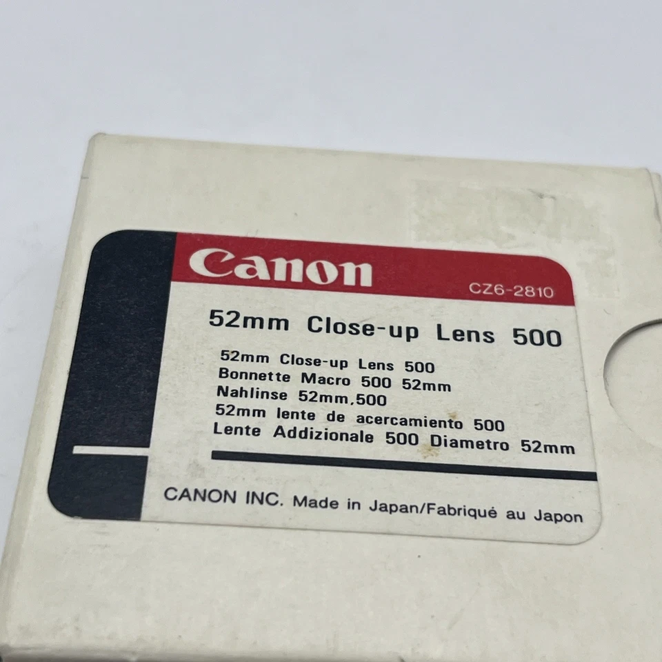 Canon 52mm Close-up Lens 500 CZ6 2810 Brand New Old Stock - Image 2 of 3