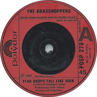 The Grasshoppers  - Tear Drops Fall Like Rain (7'', Single)