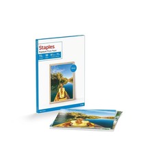 Staples Glossy Inkjet Photo Paper 8.5 x 11" 50 Sheets Acid-Free Heavyweight