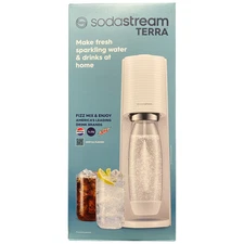 SodaStream Terra Sparkling Water Maker with CO2 and Carbonating Bottle, White