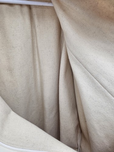 Poncho Chaqueta Vintage Lana Forrada Off White Talla Única - Imagen 4 de 7