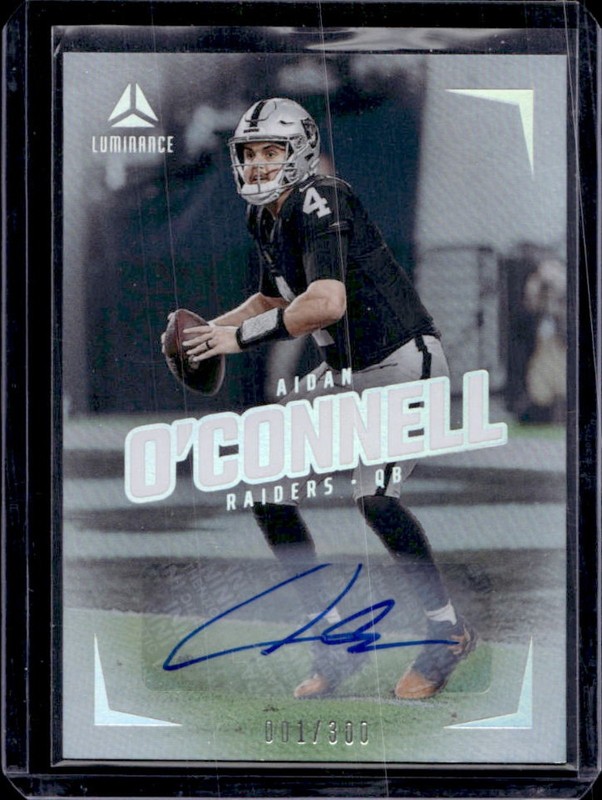 2024 Panini Luminance Aidan O'Connell Auto Autograph #/300 Raiders