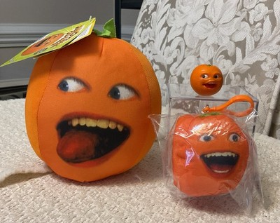 Annoying Orange BUNDLE - 5'' Talking Plush, Keychain, Mini Kitchen Crew