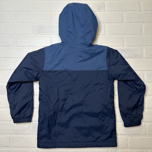 Columbia Youth Hooded Windbreaker Fleece Lined Blue Full Zip Size S (8) - Picture 3 of 18