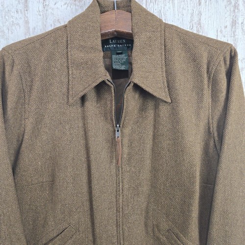 Chaqueta de Colección Lauren Ralph Lauren Talla 14W Marrón Espiga 100% Lana Hecha en EE. UU. NUEVA CON ETIQUETAS - Imagen 5 de 22