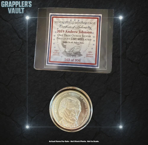 Silver Silver - 2019 Andrew Johnson - 1 oz Silver BU & CAPSULE & COA!