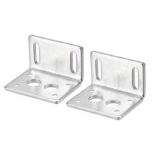 Motor Bracket Motor Holder 30x46x38mm Silver Tone for Worm Gear Motor 2pcs