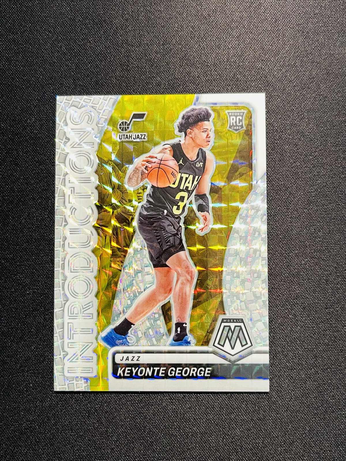 2023-24 Panini Mosaic Keyonte George #20 Introductions White Prizm 09/25 RC OO23