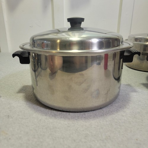 Vintage Pluramelt Flavorseal by Cory Stainless Steel Cookware 12 Pc Set - Picture 21 of 24