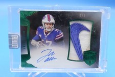 2021 Panini Eminence Josh Allen On Card Auto Nike Swoosh Patch Green 1/3